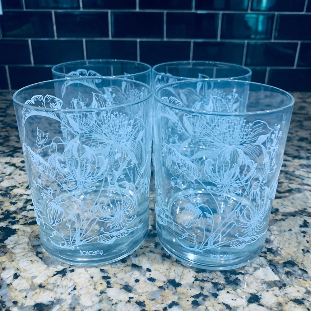 Glasses, Whiskey / Rocks, Toscany, Whiskey Glasses, Vintage, Set of 4